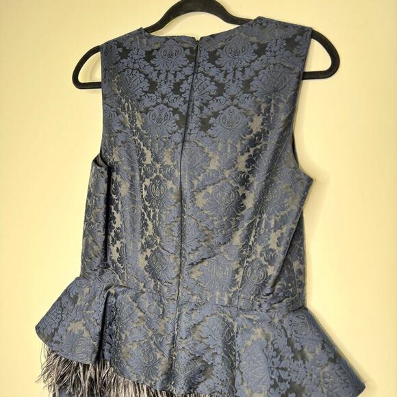 NWT MICHAEL KORS COLLECTION Navy Blue Lace Pattern Knee-Length Dress - Picture 10 of 12